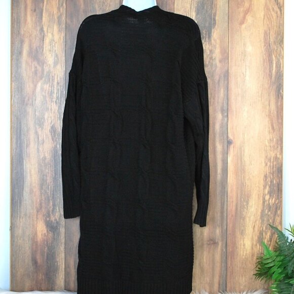Allthreads XL Black Aspen Midweight Cable Knitted Cardigan - Picture 6 of 8